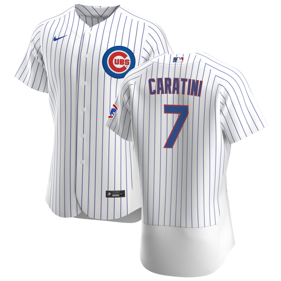 Chicago Cubs #7 Victor Caratini Men Nike White Home 2020 Authentic Player Jersey